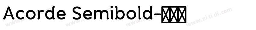 Acorde Semibold字体转换